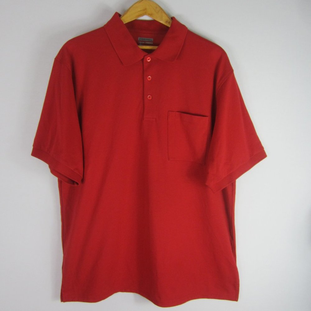 New Zorrel Mens XXXL Red SS Polo Shirt 3XL